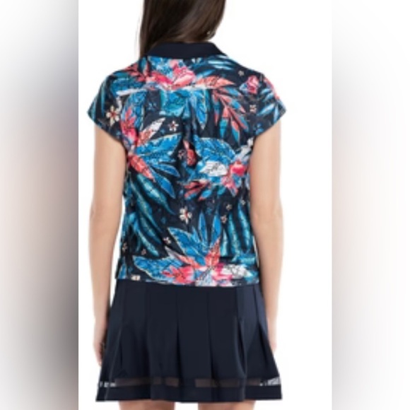 Harlow jungle, print, tie, shirt, cropped size  L/XL Jungle Barbie - Picture 1 of 9